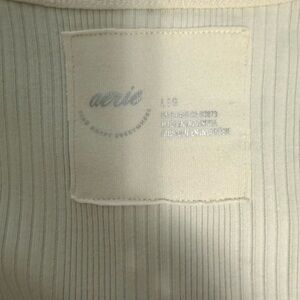 Aerie Soft Ribbed Beige Top